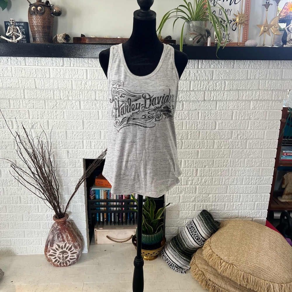 Harley-Davidson Speckled Gray Tank Top